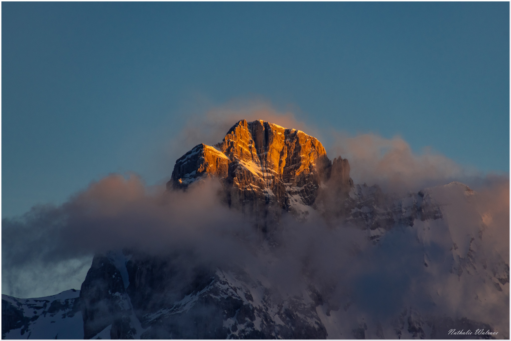 coucher de soleil dans le Vercors